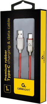 Kabel Cablexpert USB - USB Type-C 1 m Czerwony (CC-USB2R-AMCM-1M-R)