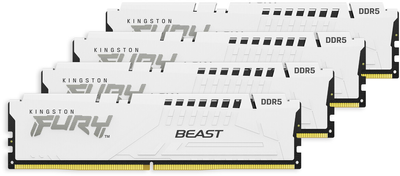 Оперативна пам'ять Kingston FURY DDR5-5200 131072MB PC5-41600 (Kit of 4x32768) Beast 2Rx8 White (KF552C40BWK4-128)