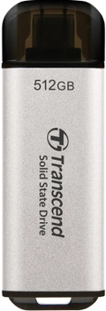 Dysk SSD Transcend ESD300 512GB USB 3.1 Gen 2 Type-C Silver (TS512GESD300S) Zewnętrzny