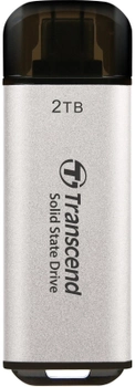 Dysk SSD Transcend ESD300 2TB USB 3.1 Gen 2 Type-C Silver (TS2TESD300S) Zewnętrzny