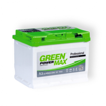 Автомобильный аккумулятор Green Power MAX 52 Ah (+/-) (1) Euro
