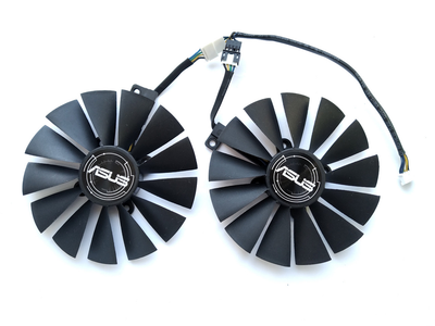Вентилятор Everflow для видеокарты ASUS 95 мм T129215SM (FDC10M12S9-C PLD10010S12H) комплект 2 шт (№135.005)
