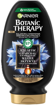 Odżywka do włosów Garnier Botanic Therapy balansująca do przetłuszczających się włosów i suchej skóry głowy węgiel aktywny i olej z czarnuszki 200 ml (3600542521017)
