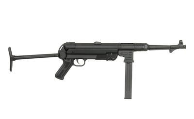 Пистолет-пулемет MP007 (MP 40) FULL METAL – BLACK [AIRSOFT GUN MANUFACTURER] (для страйкбола)