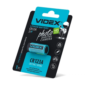 Батарейка літієва VIDEX 3V CR123 / CR17345