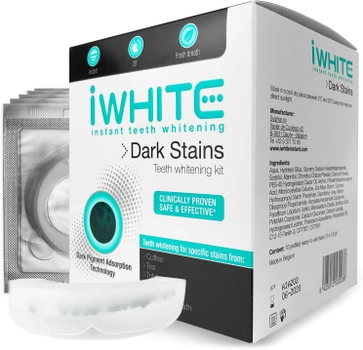 Набір для відбілювання зубів IWhite Dark Stains 0.8 мл 10 шт (5425012532236)