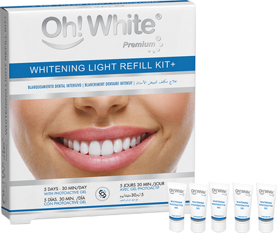 Гель для відбілювання зубів Oh! White Whitening Light Refill Kit + Фотоактивний гель 5 х 5 мл (8425402282557)