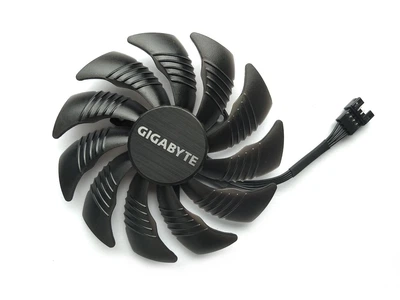 Вентилятор кулер для видеокарты Gigabyte GTX 1050 Ti 1060 1070 Ti RX 470 480 570 580 (orgnl) 87 мм Everflow T129215SU (PLD09210S12HH GA91S2H)(№129)