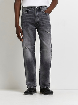 Джинсы мужские River Island XAZ413104NGOI 28/30 Темно-серые (DD8000007579778)