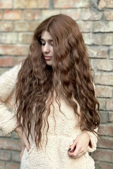 Парик на сетке Lace Wig SupeL Lily тон 30 коричнево-рыжий, термостойкое волокно