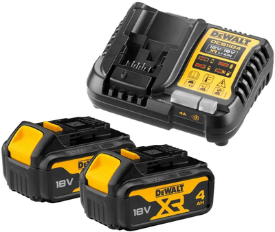 Зарядное устройство DeWalt + 2 АКБ XR Li-Ion 4 А-ч (DCB1104M2)