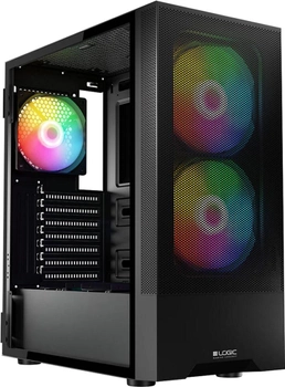 Obudowa komputerowa Logic Concept Arya Mesh+Glass ARGB fans 2x140 mm + 1x120 mm Black (AT-ARYA-10-000000-0002)