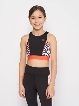 Детский спортивный топ для девочки Lemon Back To School Girl ZL2143401BSG 122 см Черный (5904705951382)