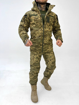 Тактический зимний теплый военный комплект OH/13 ( Куртка + Штаны ), Камуфляж: Пиксель ВСУ, Размер: S