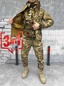 Тактический зимний теплый военный комплект SL/11 ( Куртка + Флиска + Штаны ), Камуфляж: Мультикам, Размер: XL