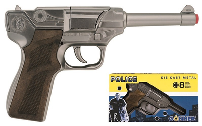 Іграшковий револьвер Gonher Police 8-зарядний (8410982012403)