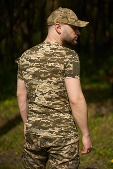 Тактическая футболка пиксель с липучками и карманом на плече S