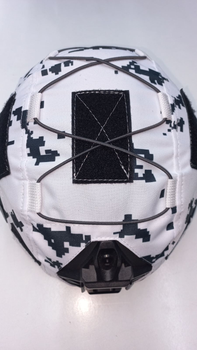 Кавер на шлем пиксель белый камуфляж
