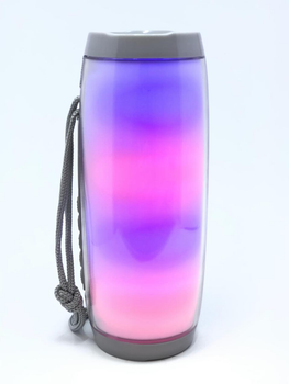 Портативная колонка Aspor TG-157 Plus (Серый) з RGB подсветкой
