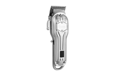 Машинка для стрижки Surker Cordless K9S Silver (SK-K9S) + 8 черных премиум насадок Серебристый