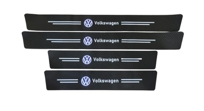 Наклейки на пороги карбонові Volkswagen всі моделі style2