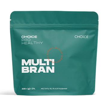 Клетчатка Choice Multi Bran Pro Healthy Детокс, здоровый кишечник, крепкий иммунитет, 300 г (30 порций)