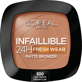 Пудра для обличчя L'Oreal Paris Infaillible 24H Fresh Wear Soft Matte Bronzer 300 Light Medium матуюча 9 г (3600524051938)