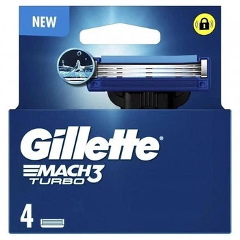 Змінні картриджі для гоління (леза касети) чоловічі Gillette Mach3 mach 3 Turbo касети 4 шт