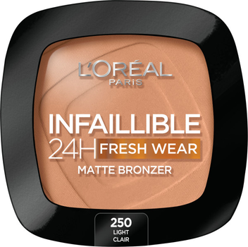 Puder do twarzy L'Oreal Paris Infaillible 24H Fresh Wear Soft Matte Bronzer 250 Light matujące 9 g (3600524051938)