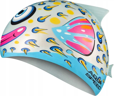 Шапка для плавания Aqua Speed ZOO FISH 8691 серый Дит OSFM