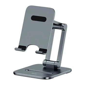Настольная подставка для телефона и планшета Baseus Desktop Biaxial Foldable Metal Stand LUSZ000013 Grey