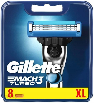 Змінні картриджі для гоління (леза) чоловічі Gillette Mach 3 Turbo 8 шт (4987176150462)