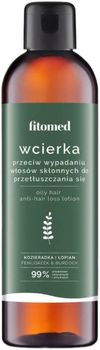 Wcierka przeciw wypadaniu włosów skłonnych do przetłuszczania się Fitomed Kozieradka i Łopian 200 ml (5907504400976)