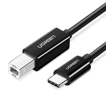 Кабель UGREEN US241 USB-C 2.0 to USB-B 2.0 Print 2m Black (50446)