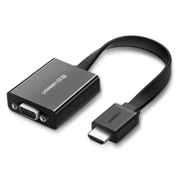 Адаптер UGREEN MM103 HDMI to VGA + 3.5mm + micro-USB Power Port Black (40248)