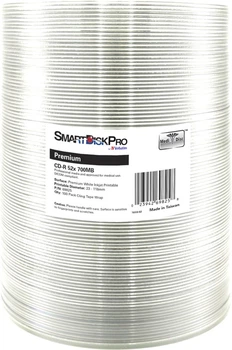 Диски SmartDisk PRO by Verbatim CD-R 700MB 52X Premium White InkJet Printable WRAP 100 шт (69825)