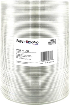 Оптичні диски SmartDisk PRO by Verbatim DVD-R 4.7GB 16X White InkJet Printable WRAP 100 шт (69829)