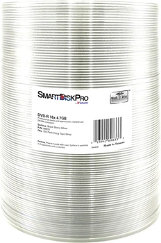 Оптичні диски SmartDisk PRO by Verbatim DVD-R 4.7GB 16X MATT SILVER Wrap 100 шт (69833)