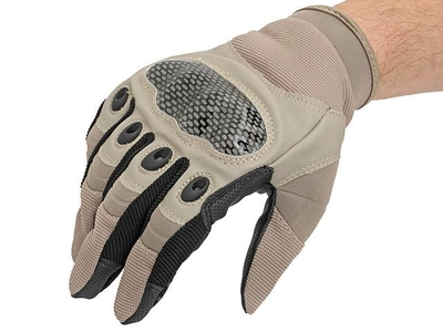 Тактичні рукавички повнопалі Military Combat Gloves mod. IV (Size M) - TAN [8FIELDS]