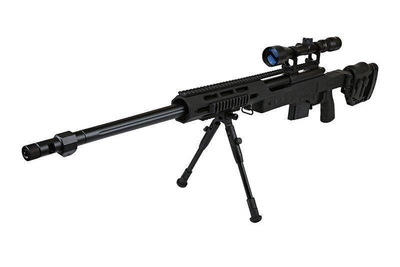 Страйкбольная винтовка снайперская MB4411D UPV - с оптикой и сошками [WELL]