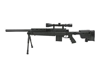 Гвинтівка снайперська MB4406D — з оптикою та сошками [WELL] (для страйкбола)