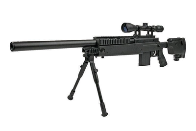 Гвинтівка снайперська MB4406D — з оптикою та сошками [WELL] (для страйкбола)