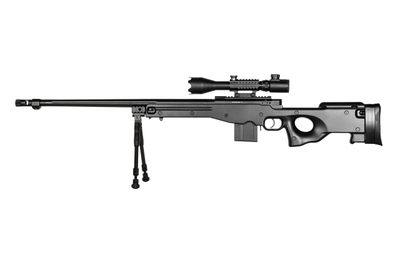 Снайперська гвинтівка 4402D (З оптичним прицілом та сошками) - Black [WELL] (для страйкболу)