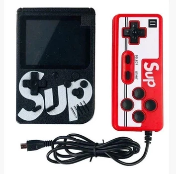 Портативна ігрова консоль Ретро приставка 400 ігор 8bit SUP Game Box з джойстиком та кабелем для ТВ Black
