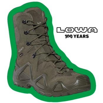 Высокие тактические ботинки Lowa zephyr hi gtx tf ranger green (темно-зеленый) UK 14.5/EU 50.5