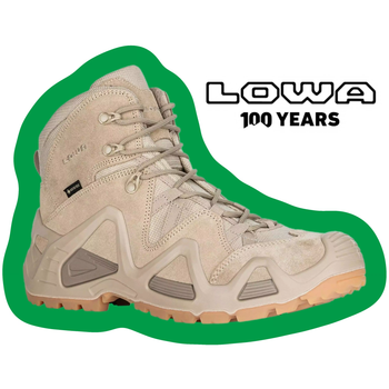 Ботинки тактические Lowa zephyr GTX Mid TF Desert (Бежевый) UK 7.5/EU 41.5