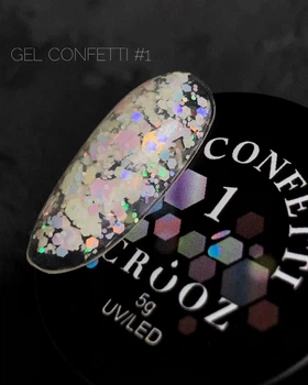 Гель для декору Crooz Confetti Gel №01, 5 г