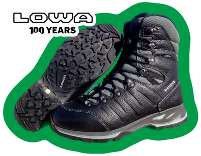Зимові тактичні черевики Lowa Yukon Ice II GTX Black (чорний) UK 10.5/EU 45