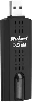 Цифровой тюнер Rebel Comp Tuner DVB-T2 H.265 HEVC USB KOM1060 (5901890066310)