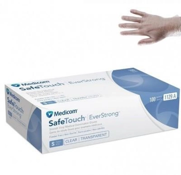 Вінілові рукавички неопудрені (L) 100 шт/уп Medicom